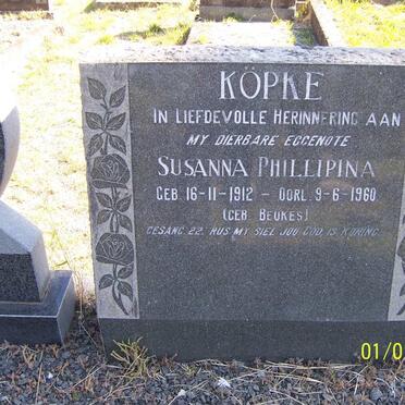 KOPKE Susanna Phillipina nee BEUKES 1912-1960