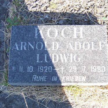 KOCH Arnold Adolf Ludwig 1920-1990