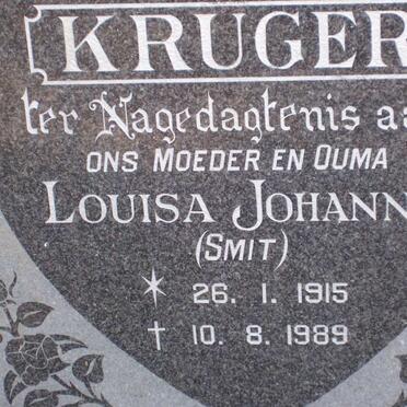 KRUGER Louisa Johanna nee SMIT 1915-1989