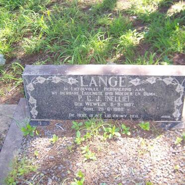 LANGE P.C.J.  nee WEWEJE 1897-1980