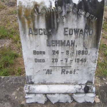 LEHMAN August Edward 1880-1940