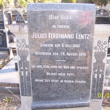 LENTZ Julius Ferdinand 1882-1943