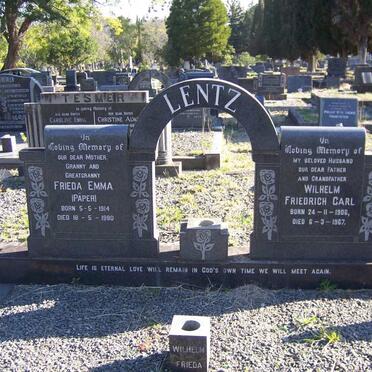 LENTZ Wilhelm Friedrich Carl 1906-1967 &amp; Frieda Emma PAPER 1914-1990