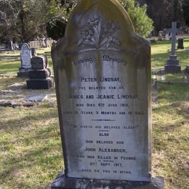 LINDSAY Peter -1912 :: John Alexander -1917