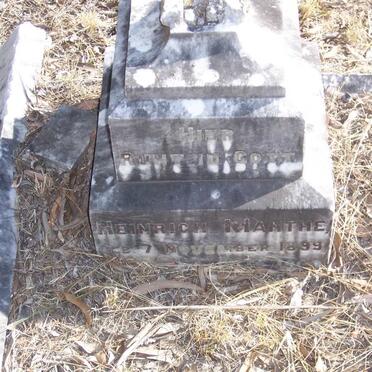 MANTHE Heinrich 1899-1900