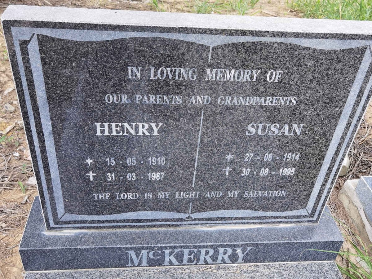 MCKERRY Henry 1910-1987 &amp; Susan 1914-1995