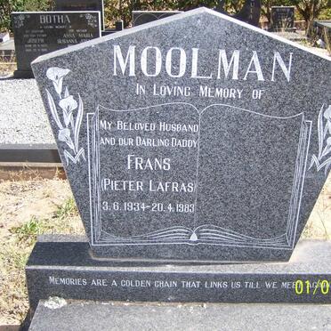 MOOLMAN Frans Pieter Lafras 1934-1983
