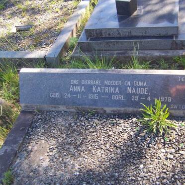 NAUDÉ Anna Katrina 1915-1978
