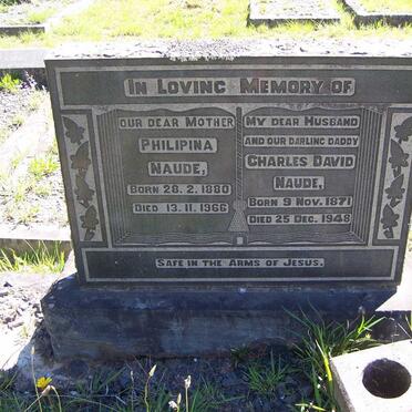 NAUDE Charles David 1871-1948 &amp; Philipina 1880-1966