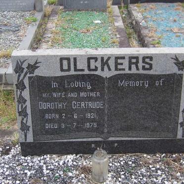 OLCKERS Dorothy Gertrude 1921-1975