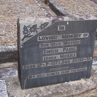 PAUL Emilie nee MEIER 1872-1951