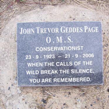 PAGE John Trevor Geddes 1923-2006