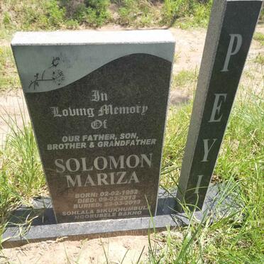 PEYI Solomon Mariza 1952-2013