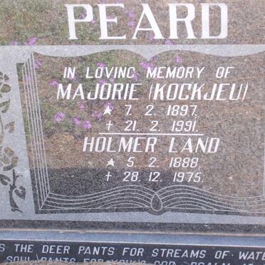 PEARD Holmer Land 1888-1975 &amp; Majorie KOCKJEU 1897-1991