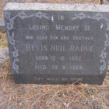 RADUE Bevis Neil 1927-1964