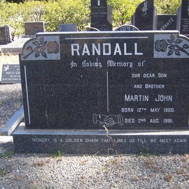 RANDALL Martin John 1960-1981