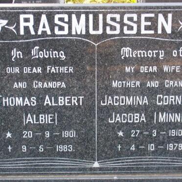 RASMUSSEN Thomas Albert 1901-1983 &amp; Jacomina Cornelia Jacoba 1910-1979