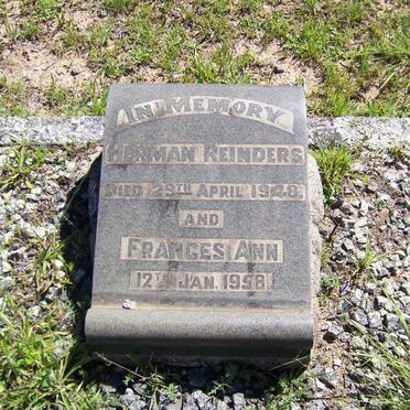 REINDERS Herman -1948 &amp; Frances Ann -1958