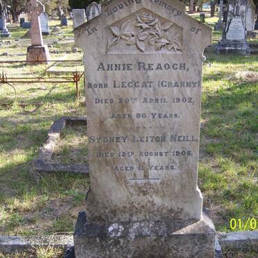 REAOCH Annie nee LEGGAT -1902 :: REAOCH Sydney Leitch Neill -1905