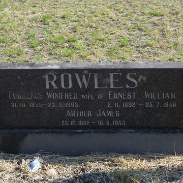 ROWLES Ernest William 1892-1946 &amp; Florence Winifred 1895-1983 :: ROWLES Arthur James 1882-1953