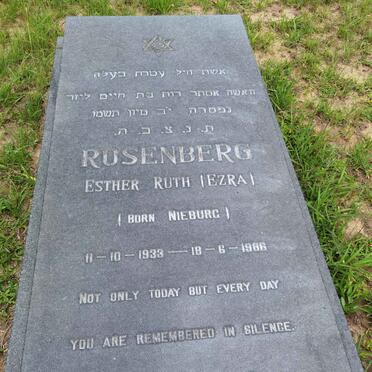 ROSENBERG Esther Ruth nee NIEBURG 1933-1986