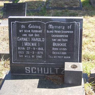 SCHULTZ Garnet Harold 1919-1979 &amp; Bukkie 1925-2005