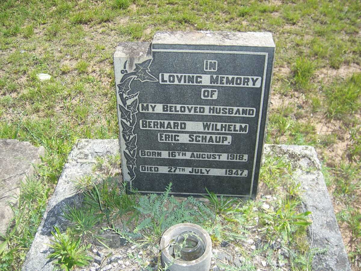 SCHAUP Bernard Wilhelm Eric 1918-1947