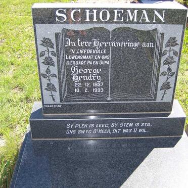 SCHOEMAN George Hendry 1937-1993