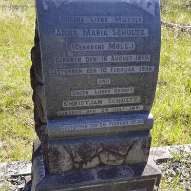 SCHULTZ Anna Maria nee MOLL 1859-1936 :: SCHULTZ Christjan 1891-1930 