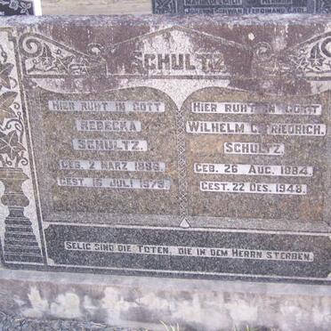 SCHULTZ Wilhelm C. Friedrich 1884-1948 &amp; Rebecka 1886-1979