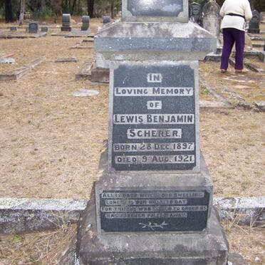 SCHERER Lewis Benjamin 1897-1921