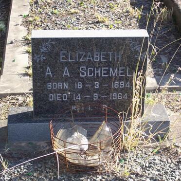 SCHEMEL Elizabeth A.A. 1894-1964