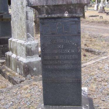 SCHROEDER Marie nee KREUSCH 1859-1942