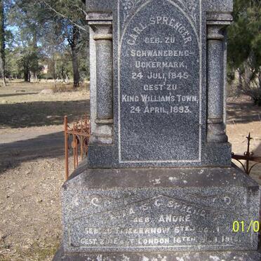 SPRENGER Carl 1845-1893 &amp; Laura S.G. ANORA 1847-1918