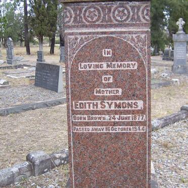 SYMONS Edith 1877-1944