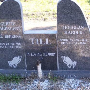 TILL Douglas Harold 1919-1996 &amp; Gertie Magdalene BEHRENS 1919-2002