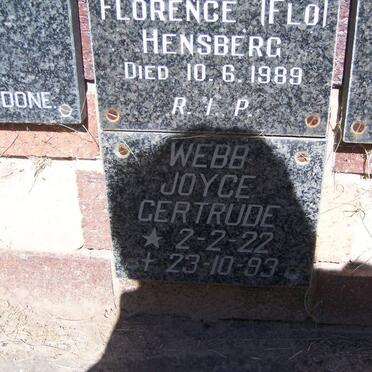 WEBB Joyce Gertrude 22-93