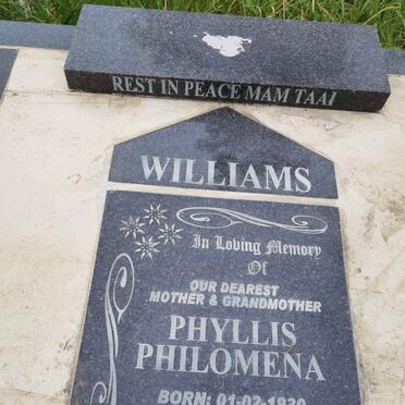 WILLIAMS Phyllis Philomena 1930-1988