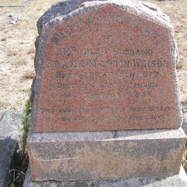 WINSOR Frank Martin 1877-1903