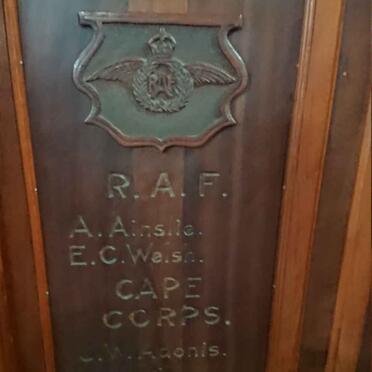 8. R.A.F. and Cape Corps Military memorial