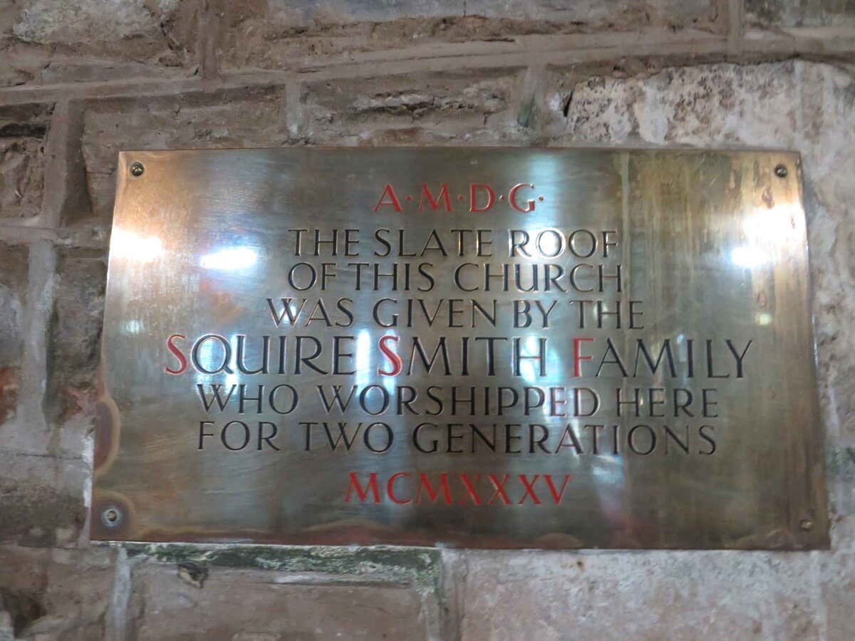 2. SQUIRE SMITH Family donation of slate roof