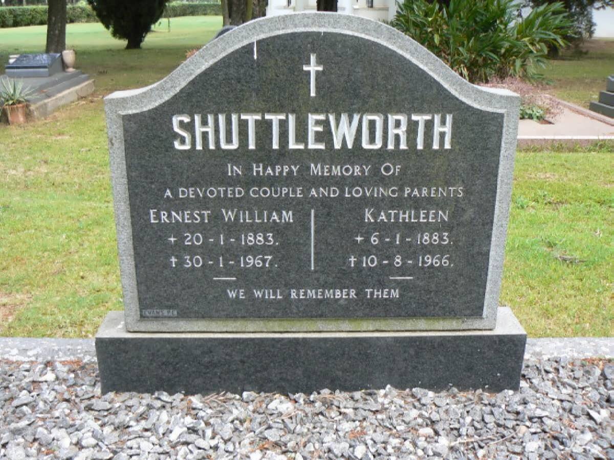 SHUTTLEWORTH Ernest William 1883-1967 &amp; Kathleen 1883-1966