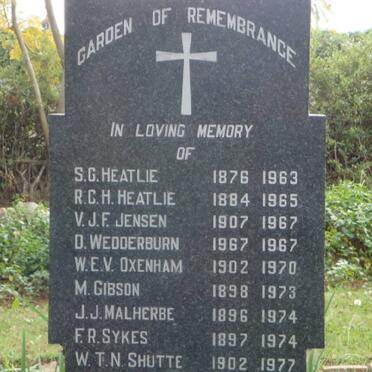 GIBSON :: HEATLIE :: JENSEN :: MALHERBE :: OXENHAM :: SHUTTE :: SYKES :: WEDDERBURN