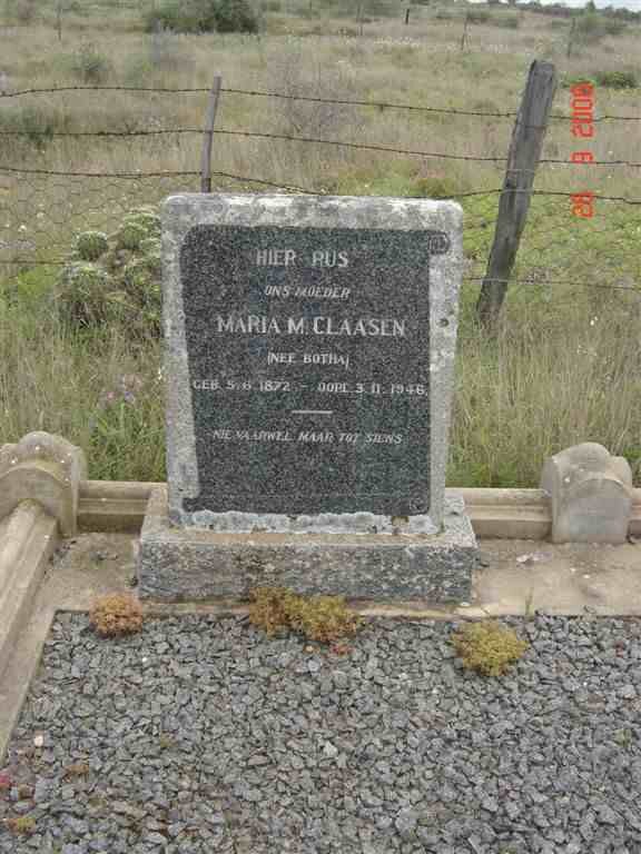 CLAASEN Maria M. nee BOTHA 1872-1946