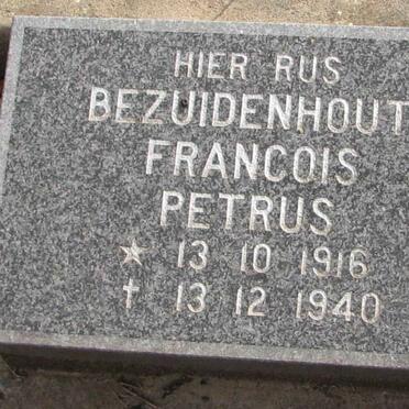 BEZUIDENHOUT Francois Petrus 1916-1940