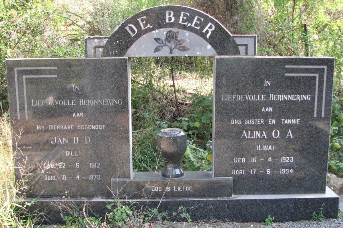BEER Jan D.D., de 1912-1978 &amp; Alina O.A. 1923-1994