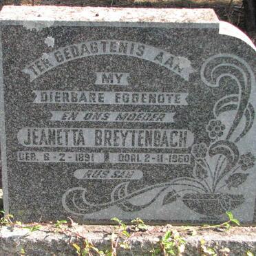 BREYTENBACH Jeanetta 1891-1960