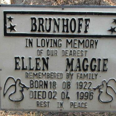 BRUNHOFF Ellen Maggie 1922-1996