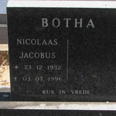 BOTHA Nicolaas Jacobus 1932-1996
