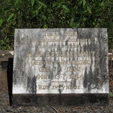 BEZUIDENHOUT H.M. nee van RENSBURG 1892-1944